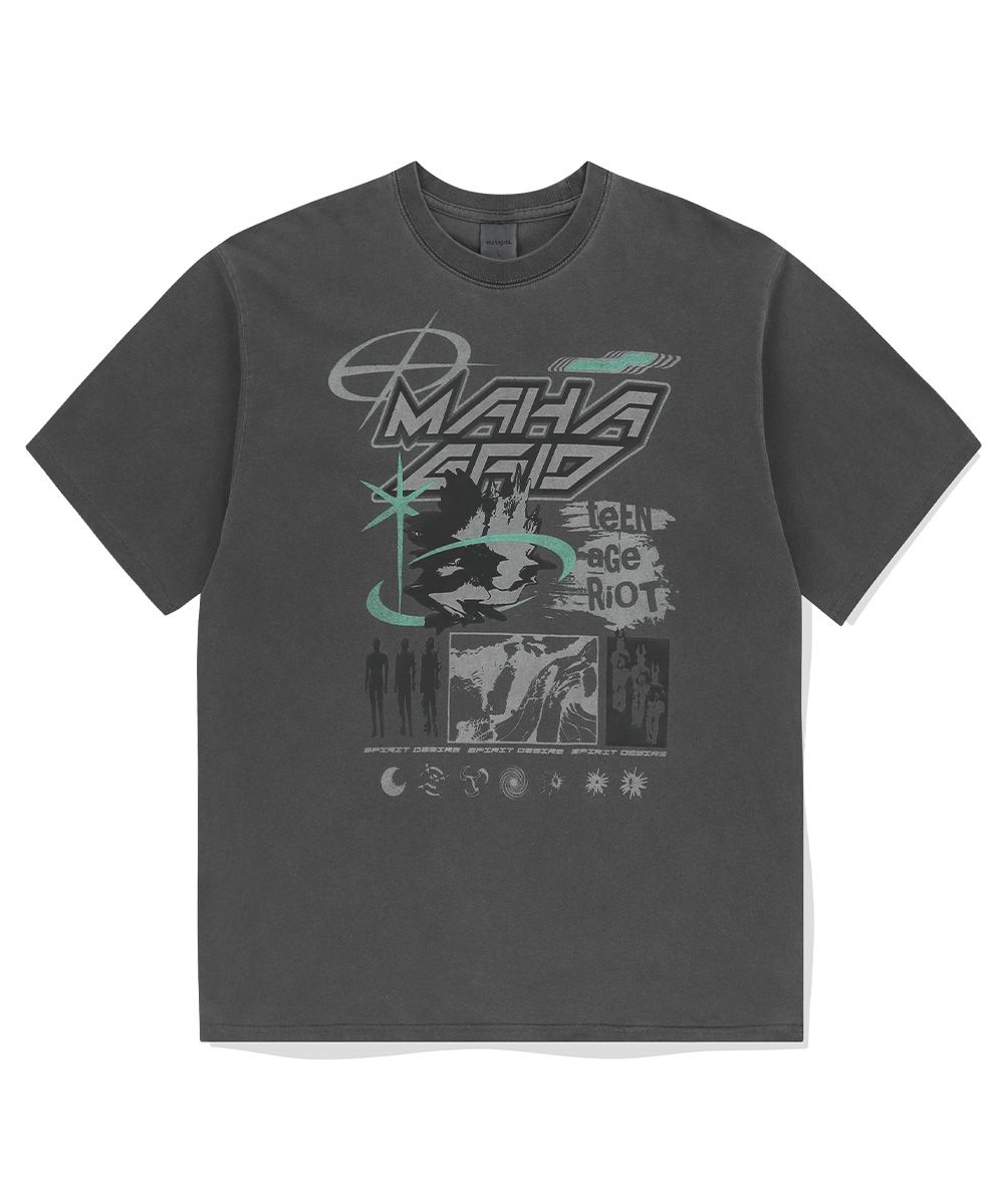 【mahagrid】24SS★ SPIRIT DESIRE PIGMENT TEE SPIRIT DESIRE PIGMENT TEE[BURGUNDY] - MAHAGRID