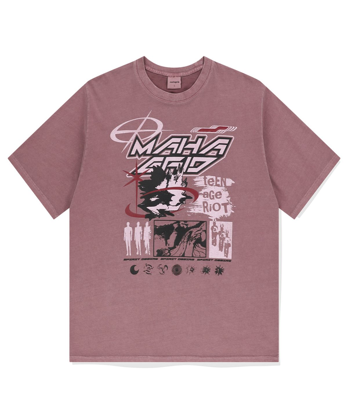 마하그리드(MAHAGRID) SPIRIT DESIRE PIGMENT TEE BURGUNDY(MG2EMMT512A)
