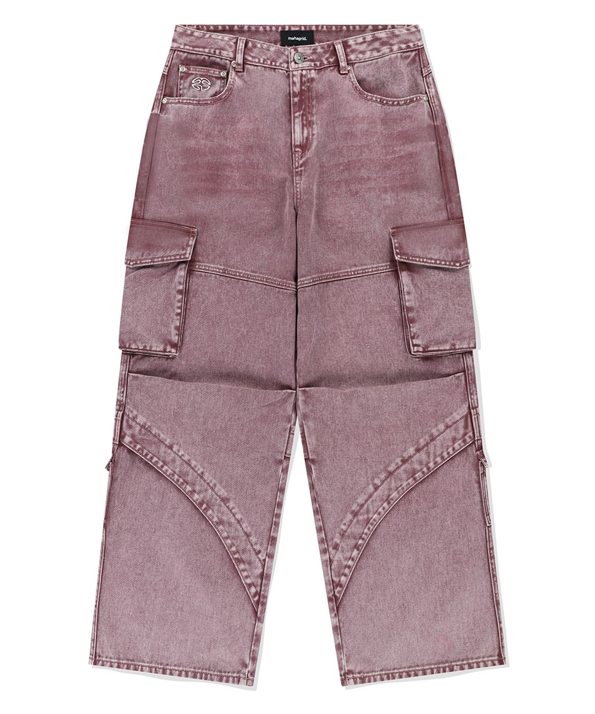 마하그리드(MAHAGRID) WIDE CARGO DENIM PANT PINK(MG2ESMD112A)