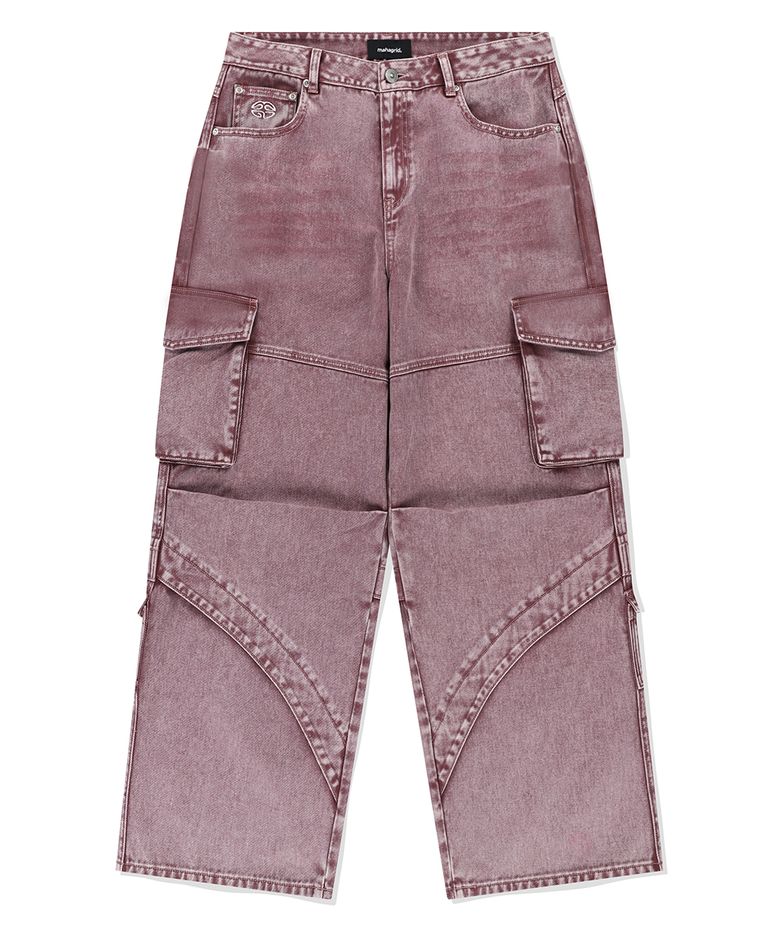 WIDE CARGO DENIM PANT PINK(MG2ESMD112A)