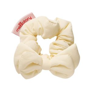 쿠션 리본 헤어 스크런치 (아이보리)