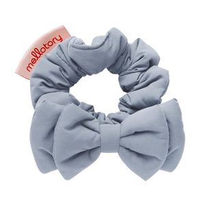 쿠션 리본 헤어 스크런치 (스카이블루)