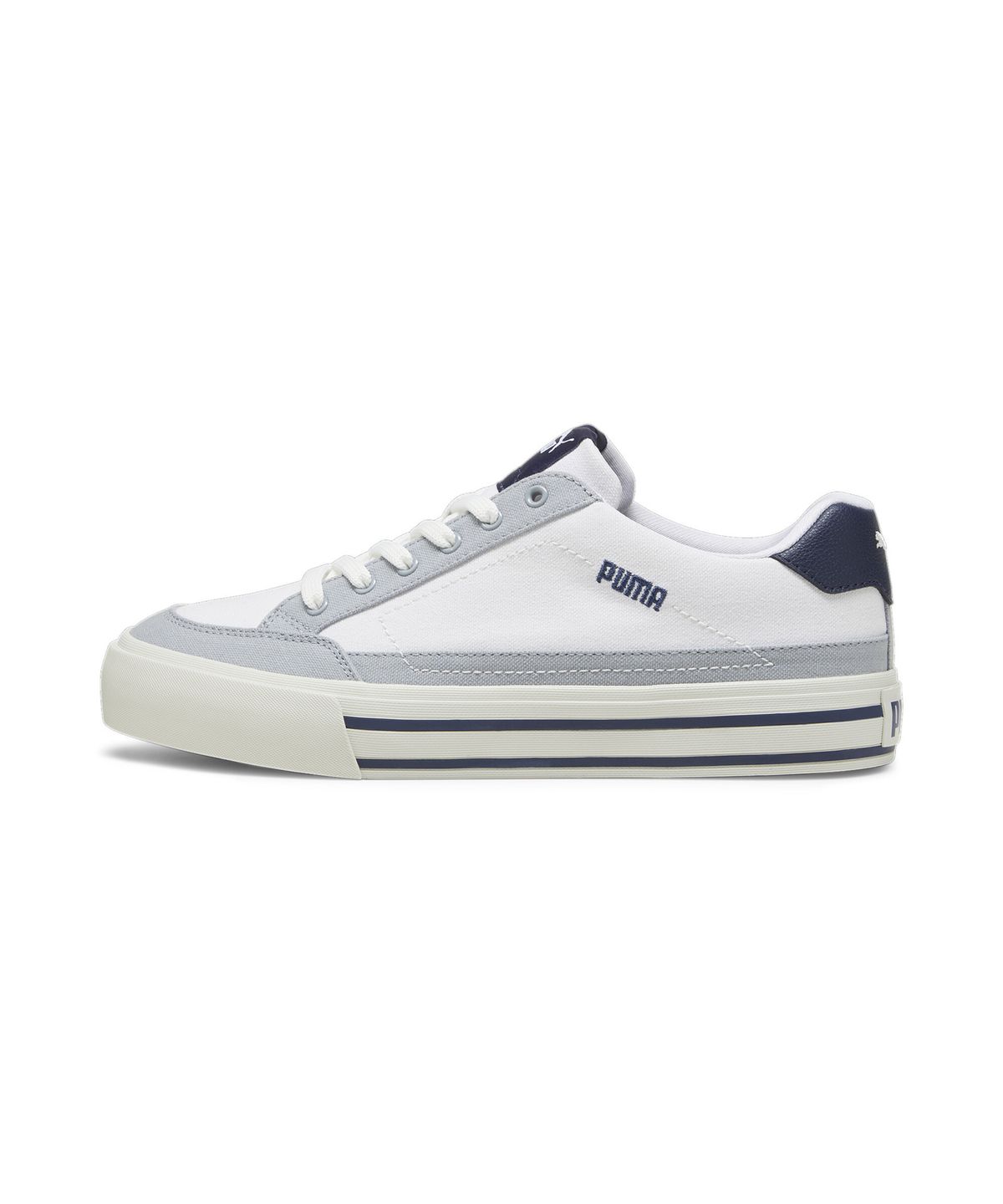 푸마(PUMA) 코트 클래식 벌크 - 화이트:네이비:그레이 / 395020-05