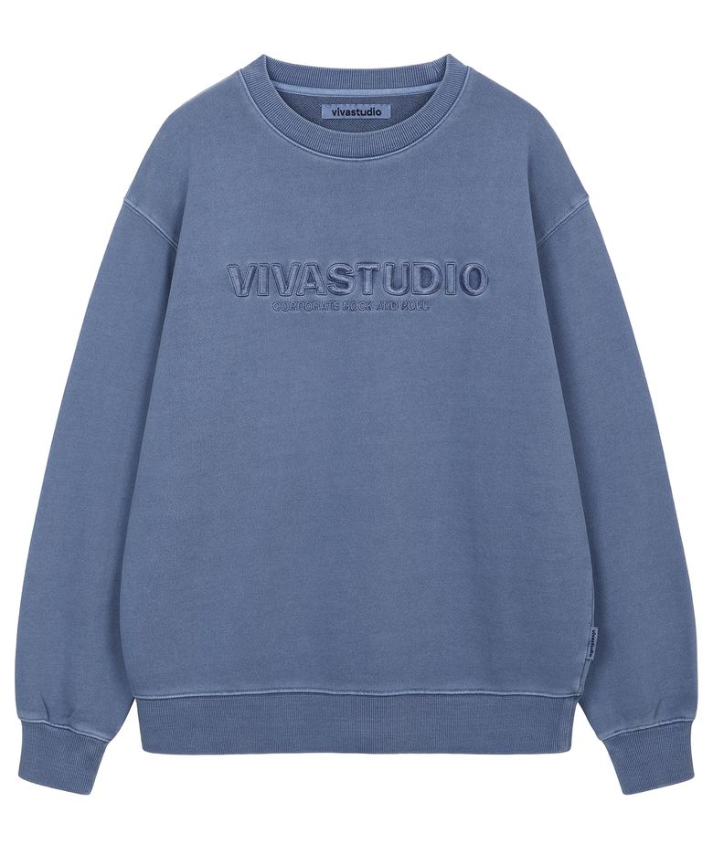 LOCATION EMBROIDERY CREWNECK [CHARCOAL BLUE]