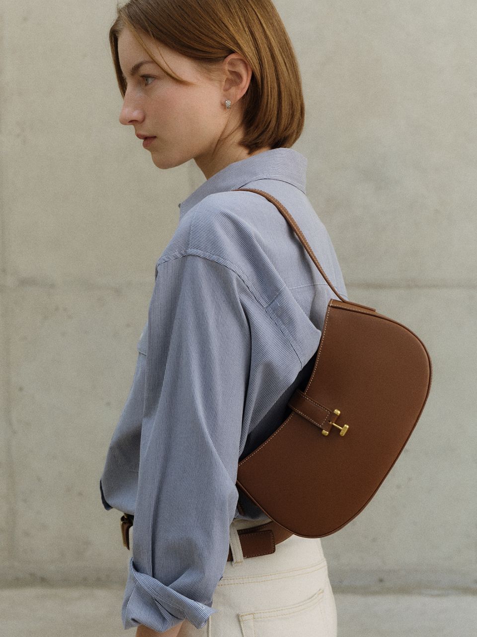 MUSINSA | DEMERIEL Tilda Hobo Bag Tan Brown