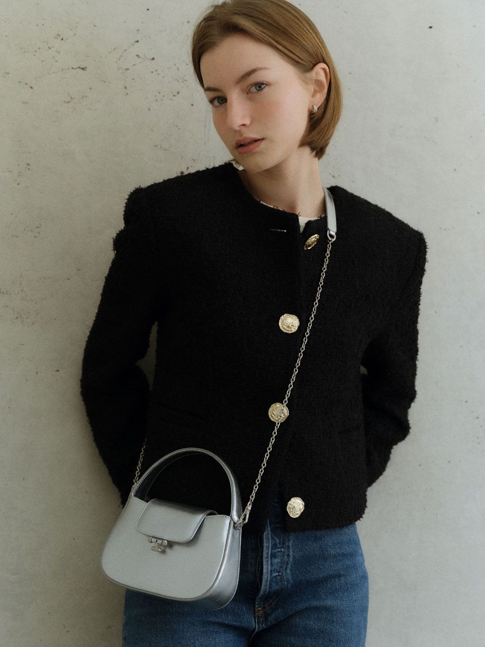 トートバッグ demeriel Tilda Flap Bag Mini Silver TILDA BAG MUSINSA | DEMERIEL Tilda Flap Bag Mini Silver