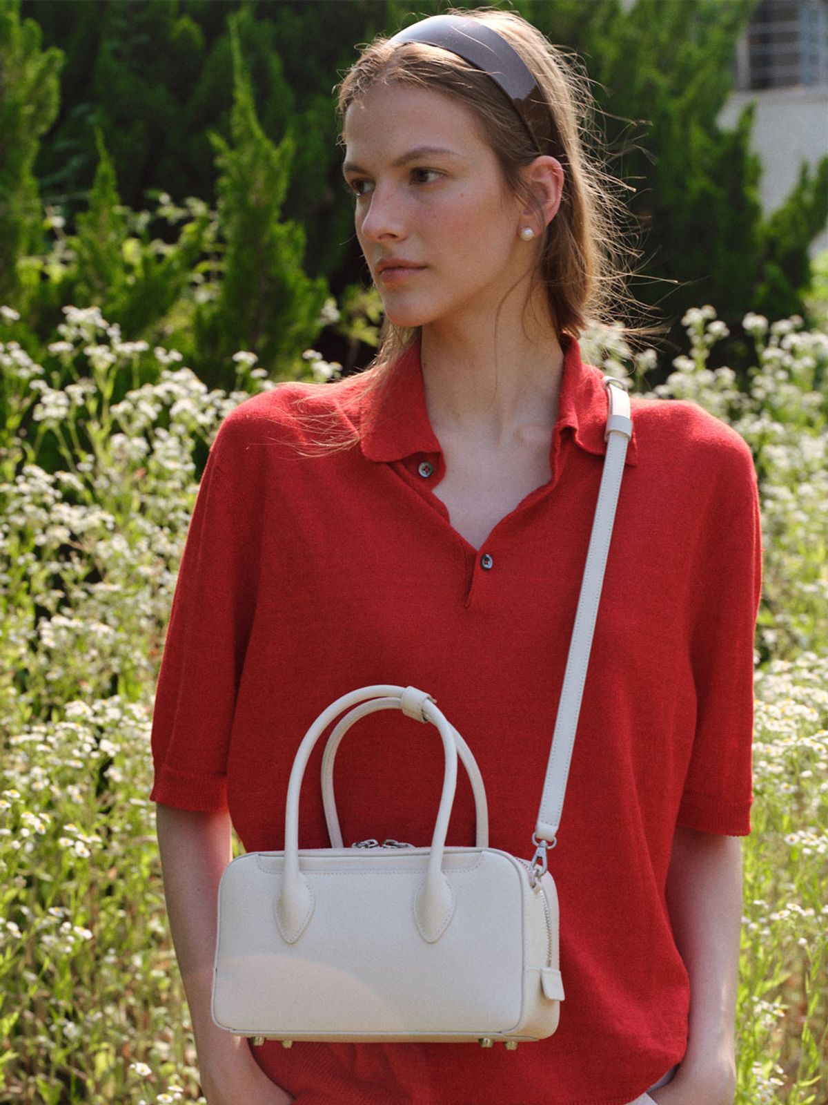 드메리엘(DEMERIEL) Bowling Bag Medium Ivory