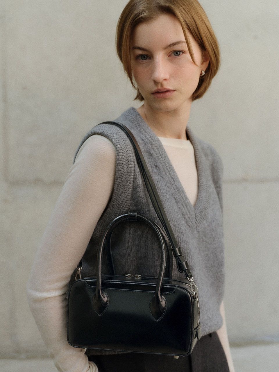 DEMERIEL ■ Medium Bowling Bag MUSINSA | DEMERIEL Bowling Bag Medium Beige