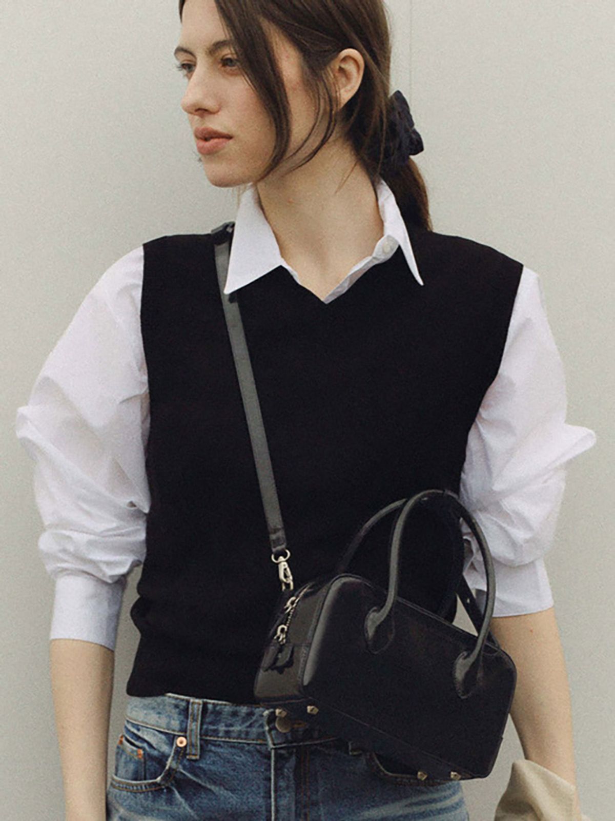 드메리엘(DEMERIEL) Bowling Bag Medium Box Black