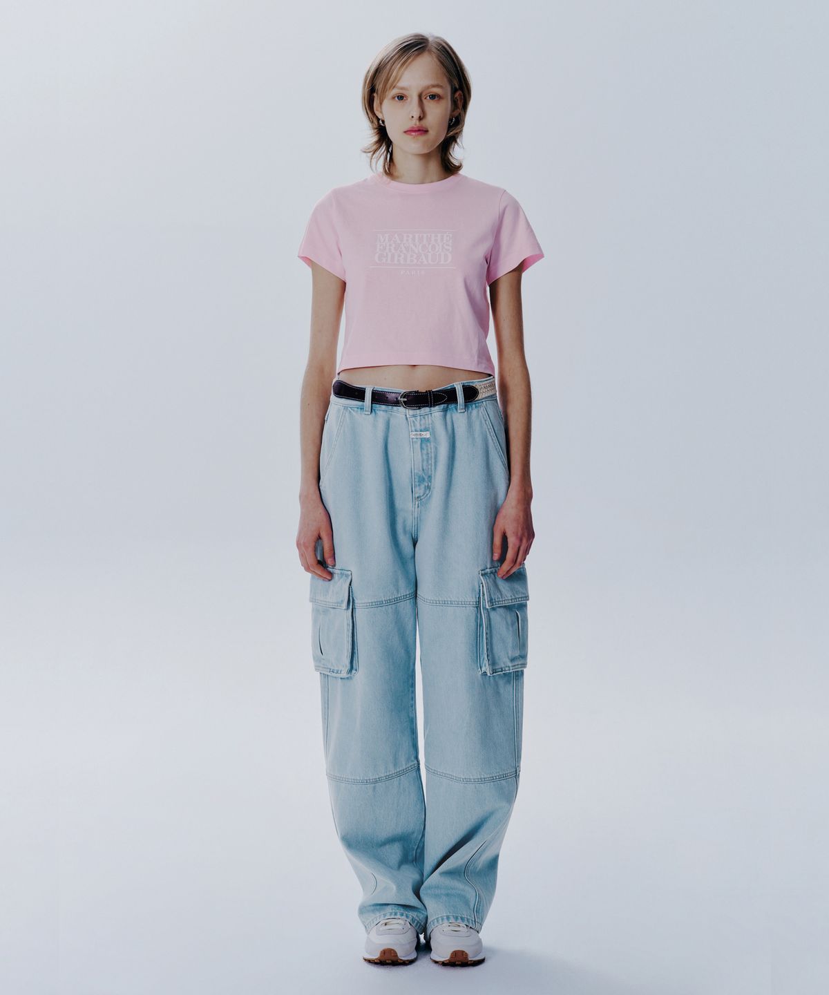 마리떼 프랑소와 저버(MARITHÉ + FRANҪOIS GIRBAUD) W CARGO DENIM PANTS light blue