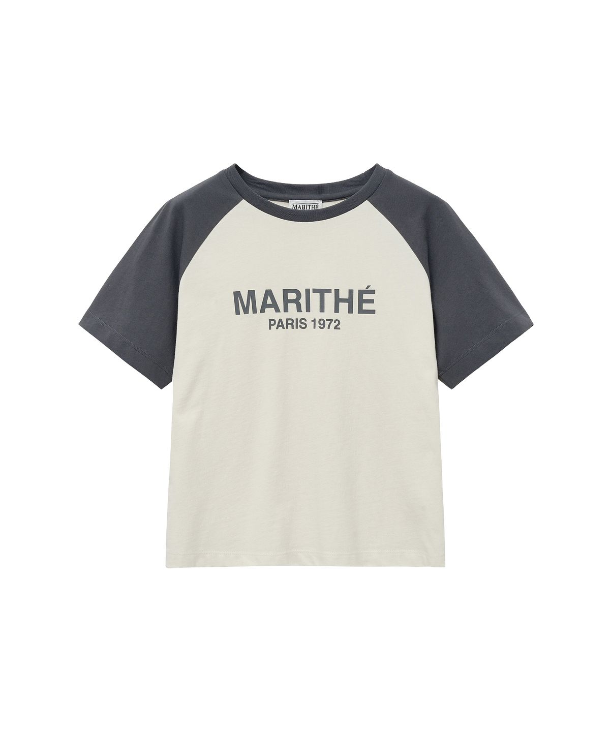 마리떼 프랑소와 저버(MARITHÉ + FRANҪOIS GIRBAUD) W RAGLAN REGULAR LOGO TEE charcoal