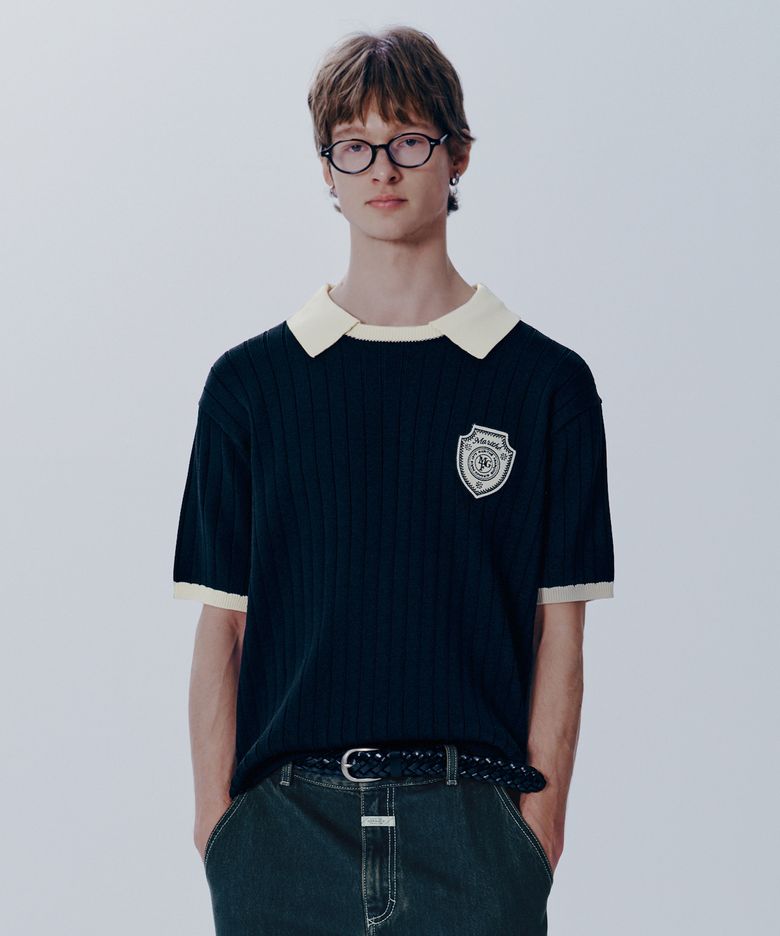 EMBLEM WAPPEN HALF SLEEVE KNIT black