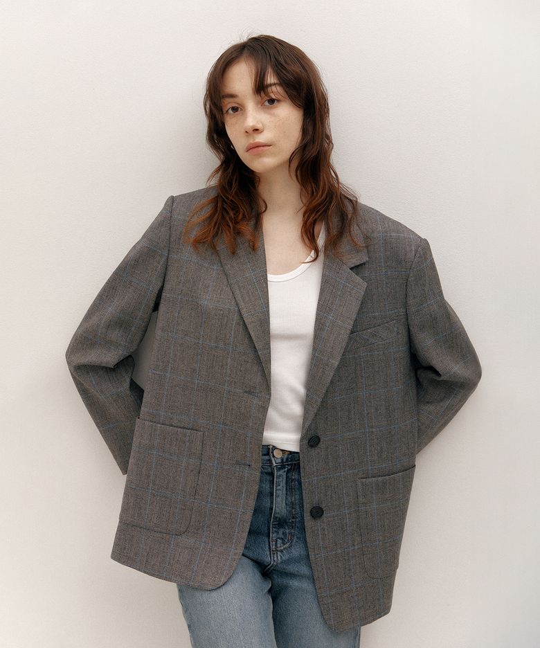 OUTPOCKET OVERSIZE JK (GREY CHECK)