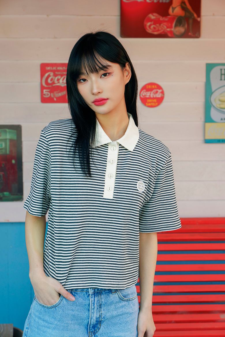 단가라 카라셔츠 블랙