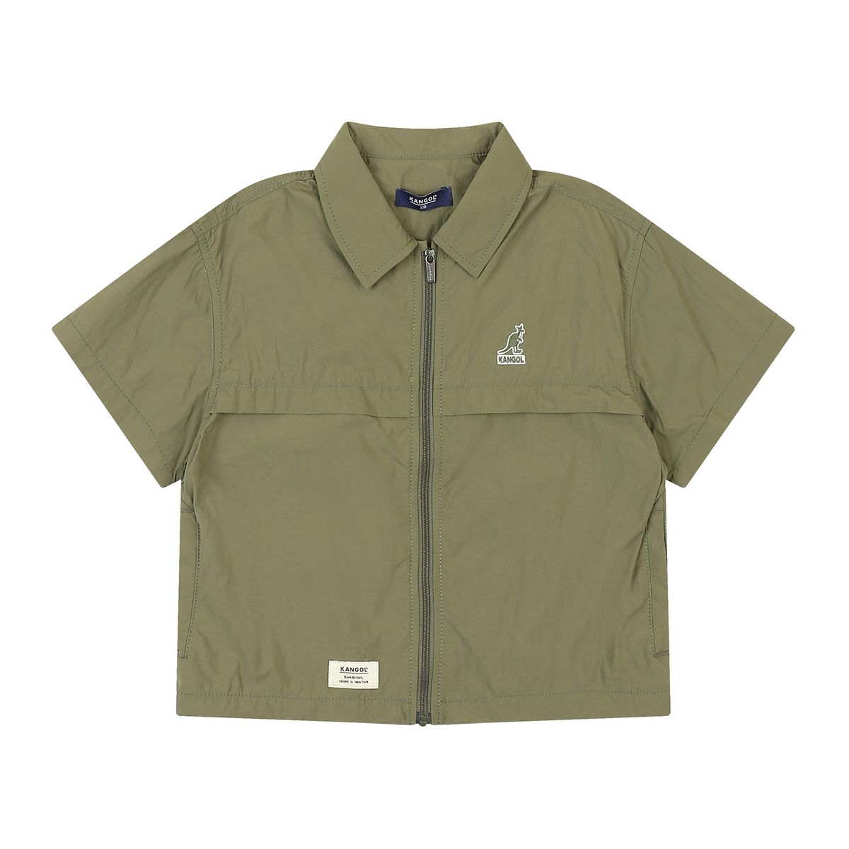 캉골키즈(KANGOL KIDS) 나일론 집업 셔켓 QB 0002 카키/AQBCSH00020KH