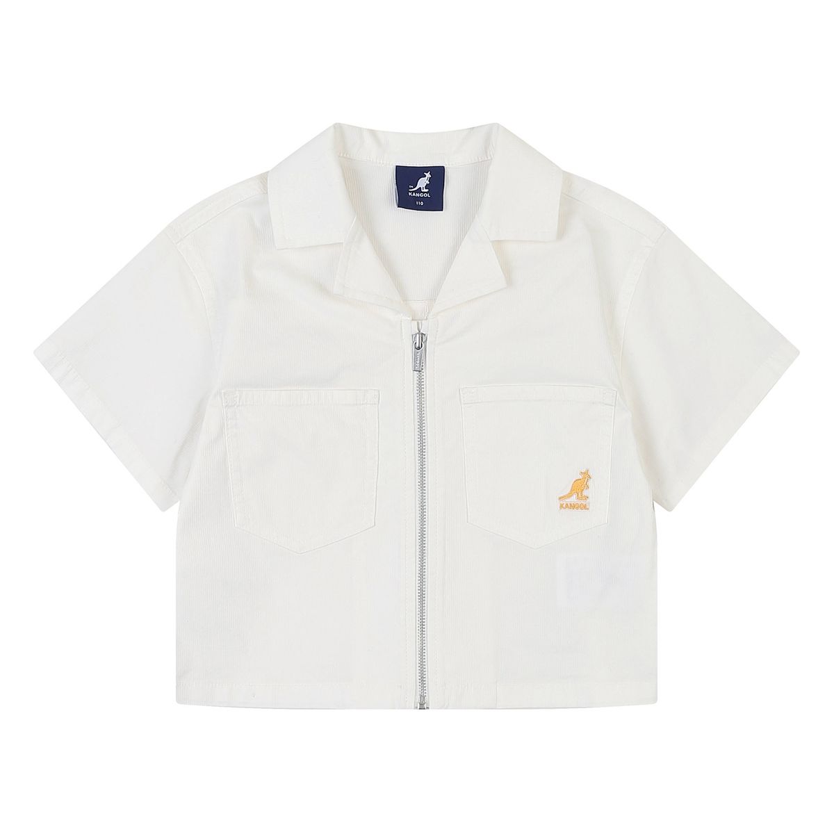 캉골키즈(KANGOL KIDS) 투 포켓 집업 셔켓 QB 0001 오프 화이트/AQBCSH00010OW