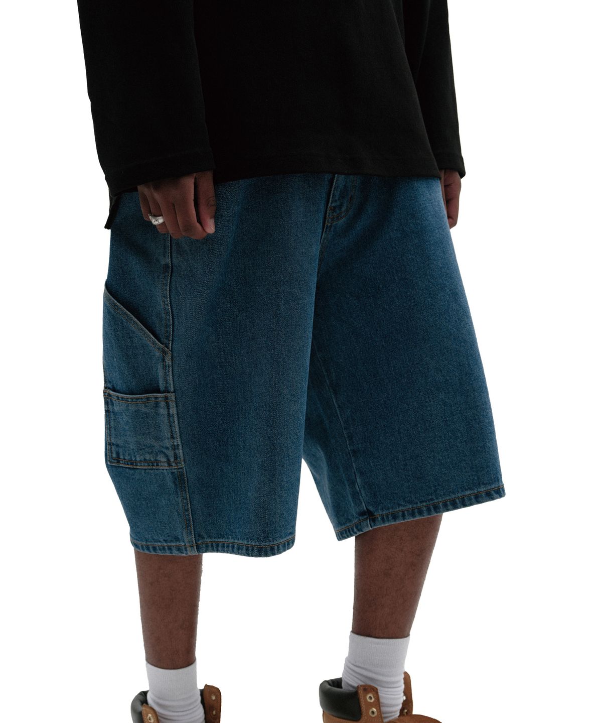 스웨이드(SUADE) CARPENTER DENIM SHORTS [BLUE]