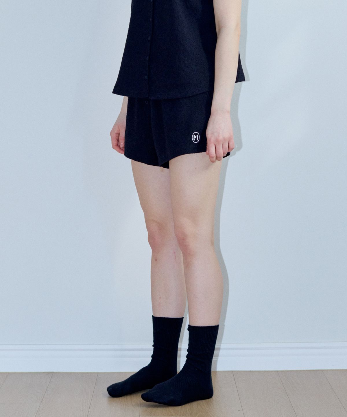 마롯(MARROT) 파자마 숏 팬츠_블랙