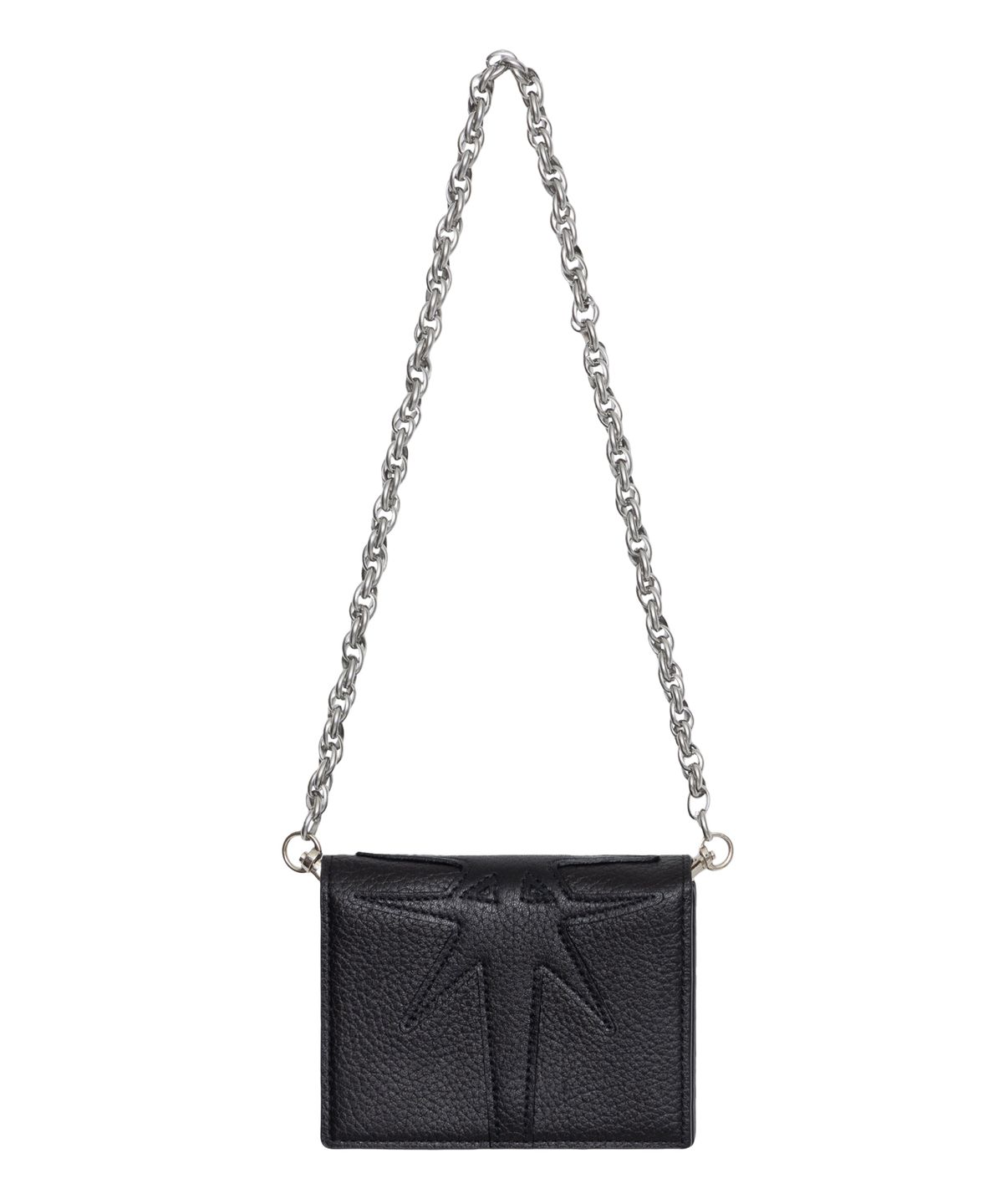 이우가마카라스(IUGAMAKARAS) Patch Chain Wallet (Real Leather)