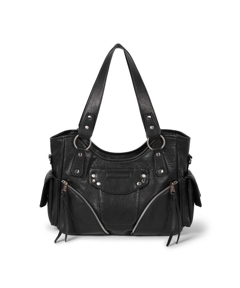 [한예은 PICK] Studded Leather Shoulder Bag (Black)