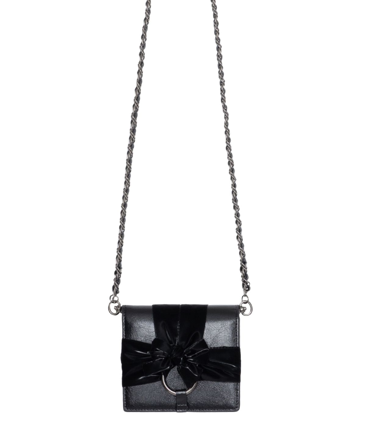 이우가마카라스(IUGAMAKARAS) Knotted Wallet Bag (Real Leather-BK)