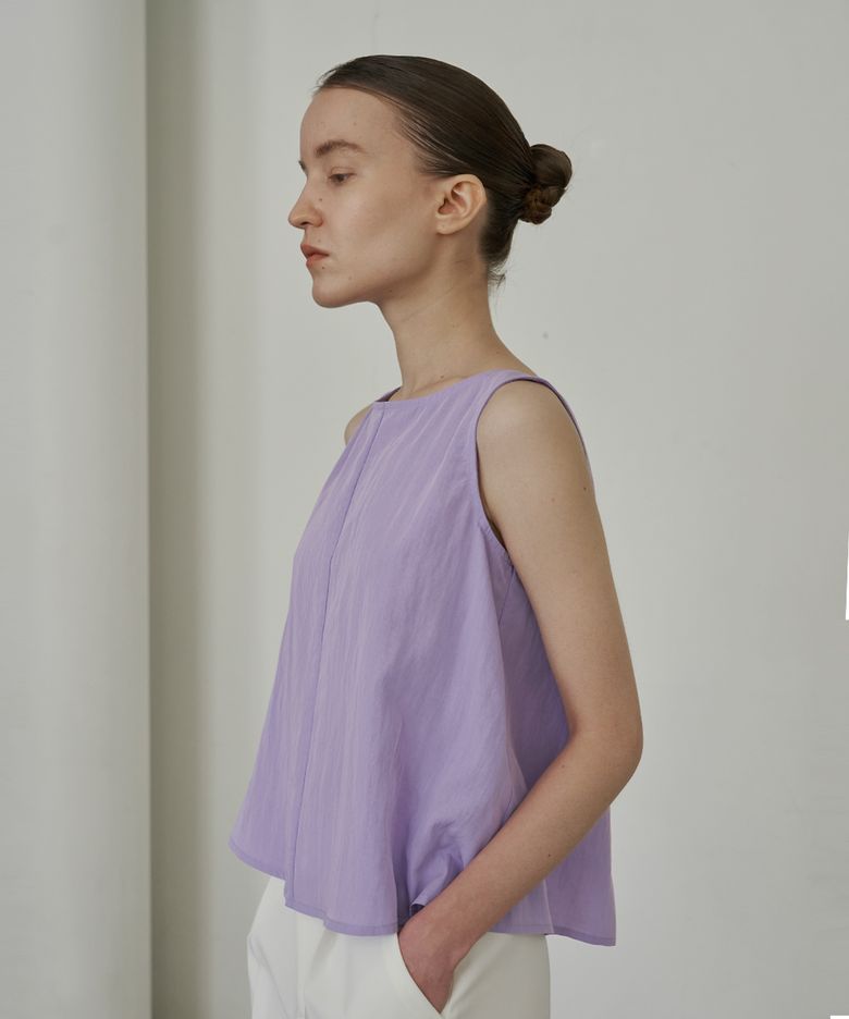 Back slit sleeveless_lavender
