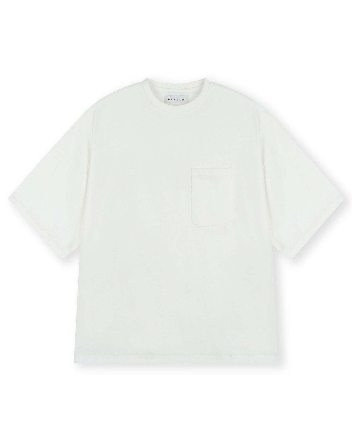 비슬로우(BESLOW) OVERSIZED SINGLE STITCH T-SHIRTS WHITE