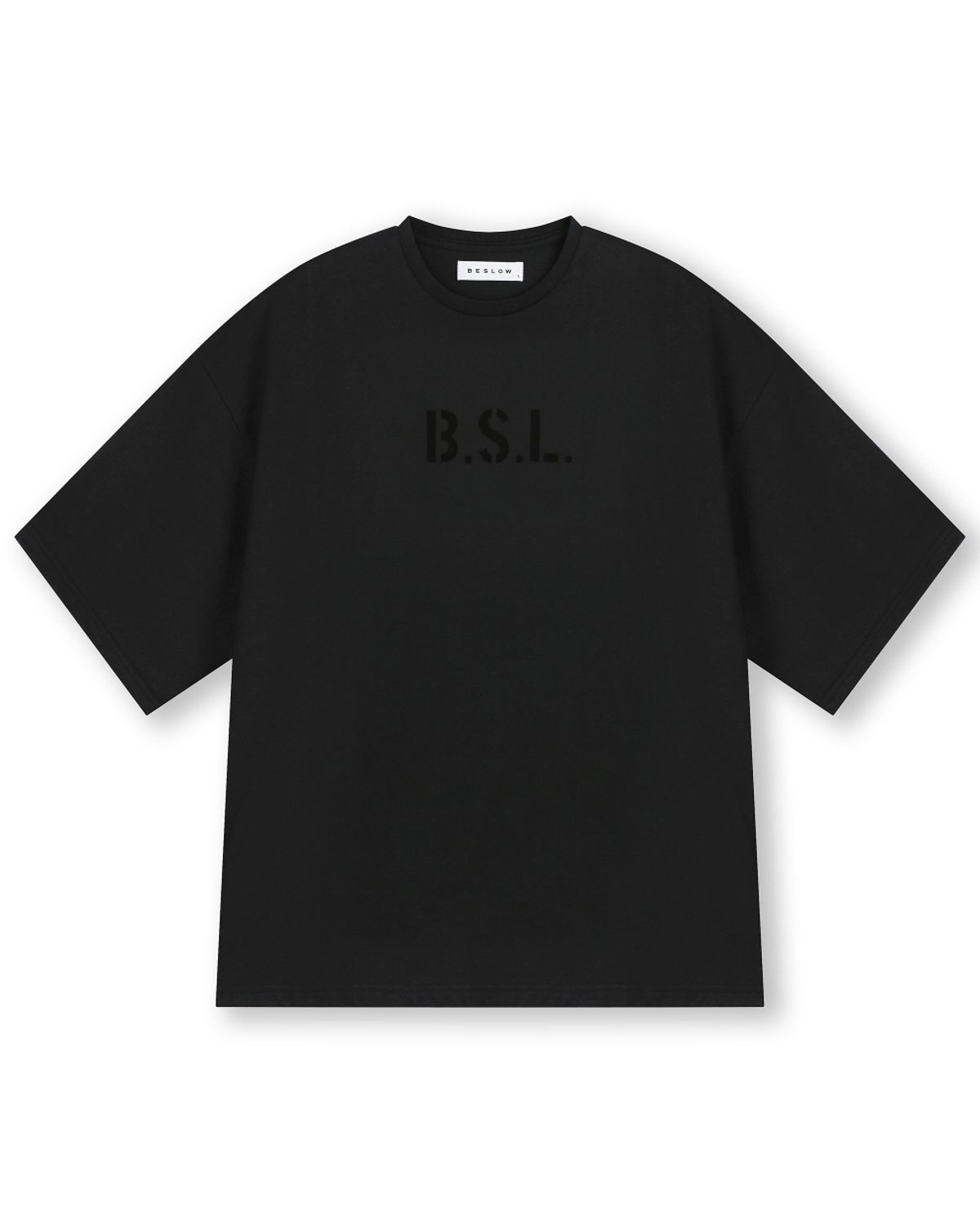 비슬로우(BESLOW) MILITARY LOGO COOLON T-SHIRTS BLACK
