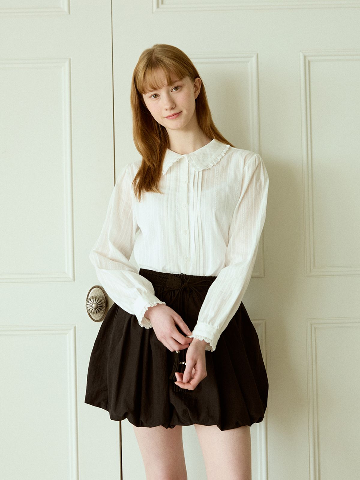 핑크파인애플(PINK PINEAPPLE) SWEETIE COLLAR BLOUSE_IVORY
