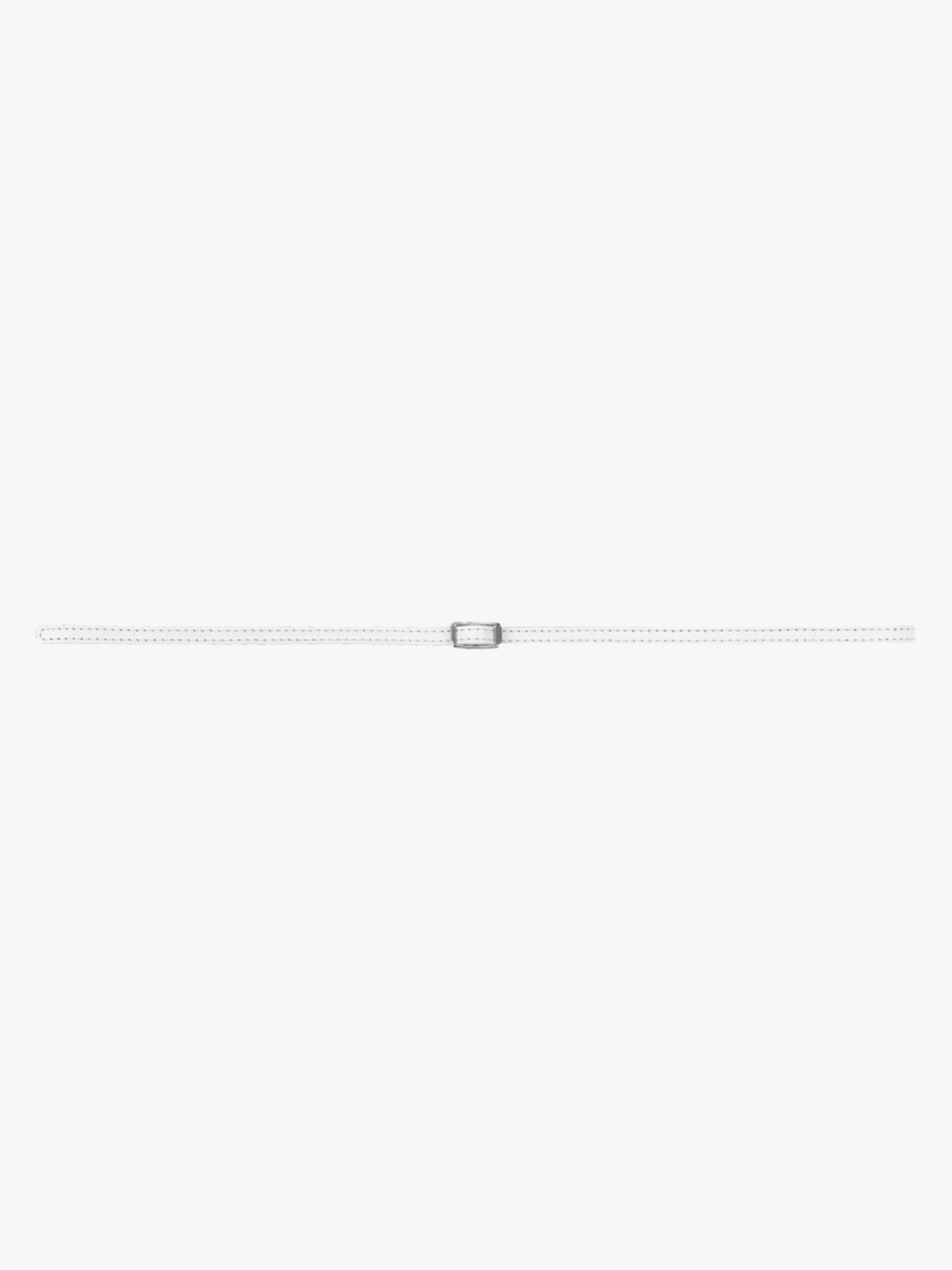 핑크파인애플(PINK PINEAPPLE) THIN VEGAN LEATHER BELT_WHITE