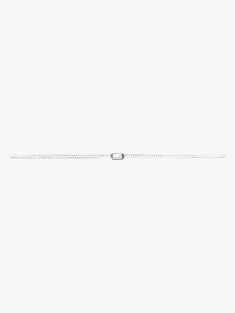 THIN VEGAN LEATHER BELT_WHITE