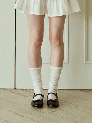 FRILL SEE-THROUGH KNEE SOCKS_WHITE