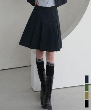 Alexis Belt Pleats Skirt - 4COL