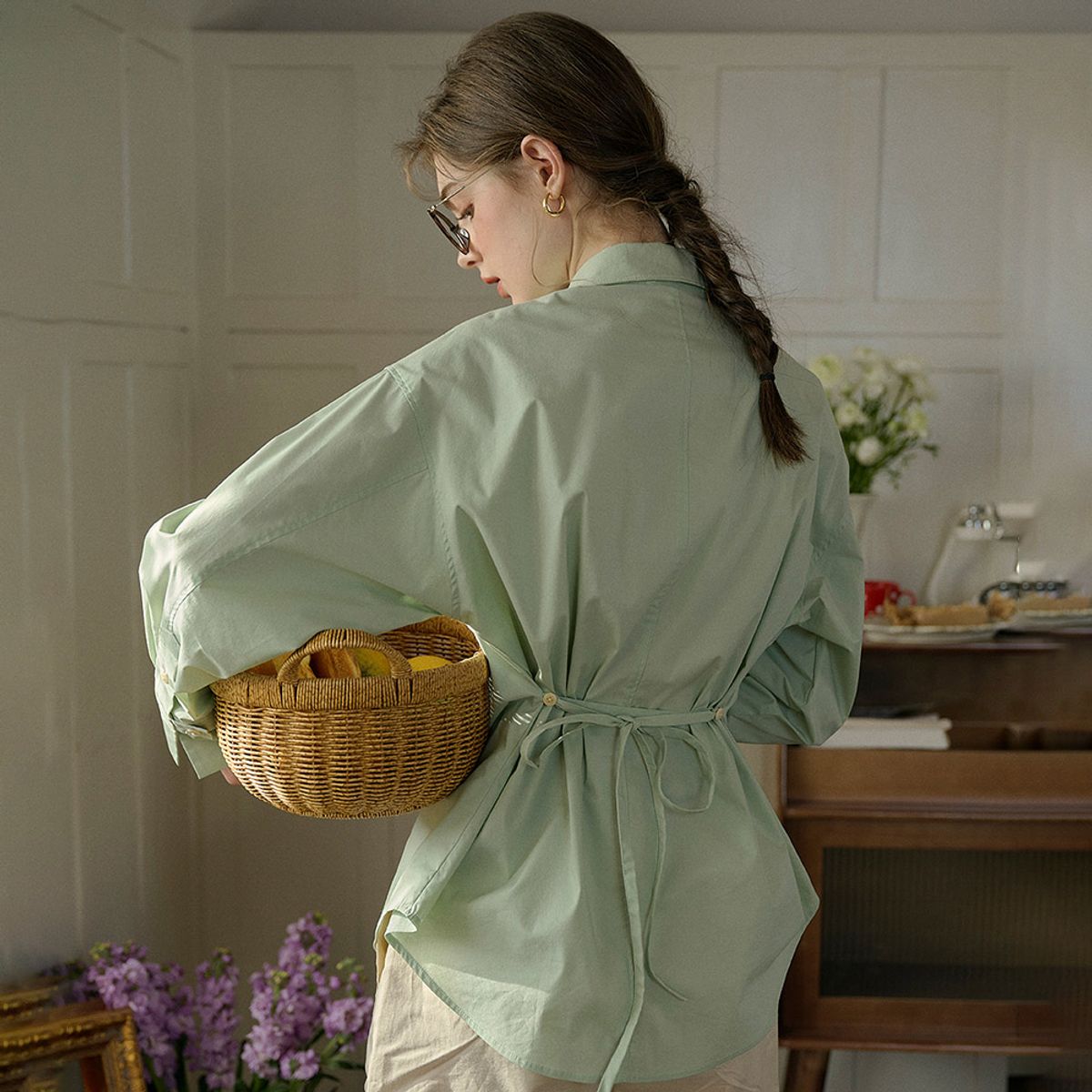 심플레트로(SIMPLE RETRO) SR_Cotton classic loose shirt_4color