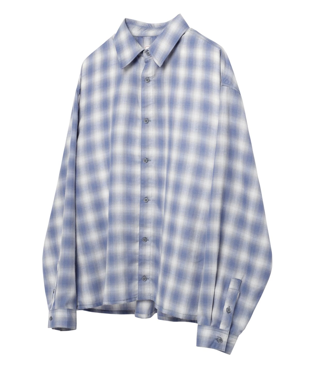 이스트서비스샵(eastserviceshop) Relaxed Ombre Check Shirt - Blue