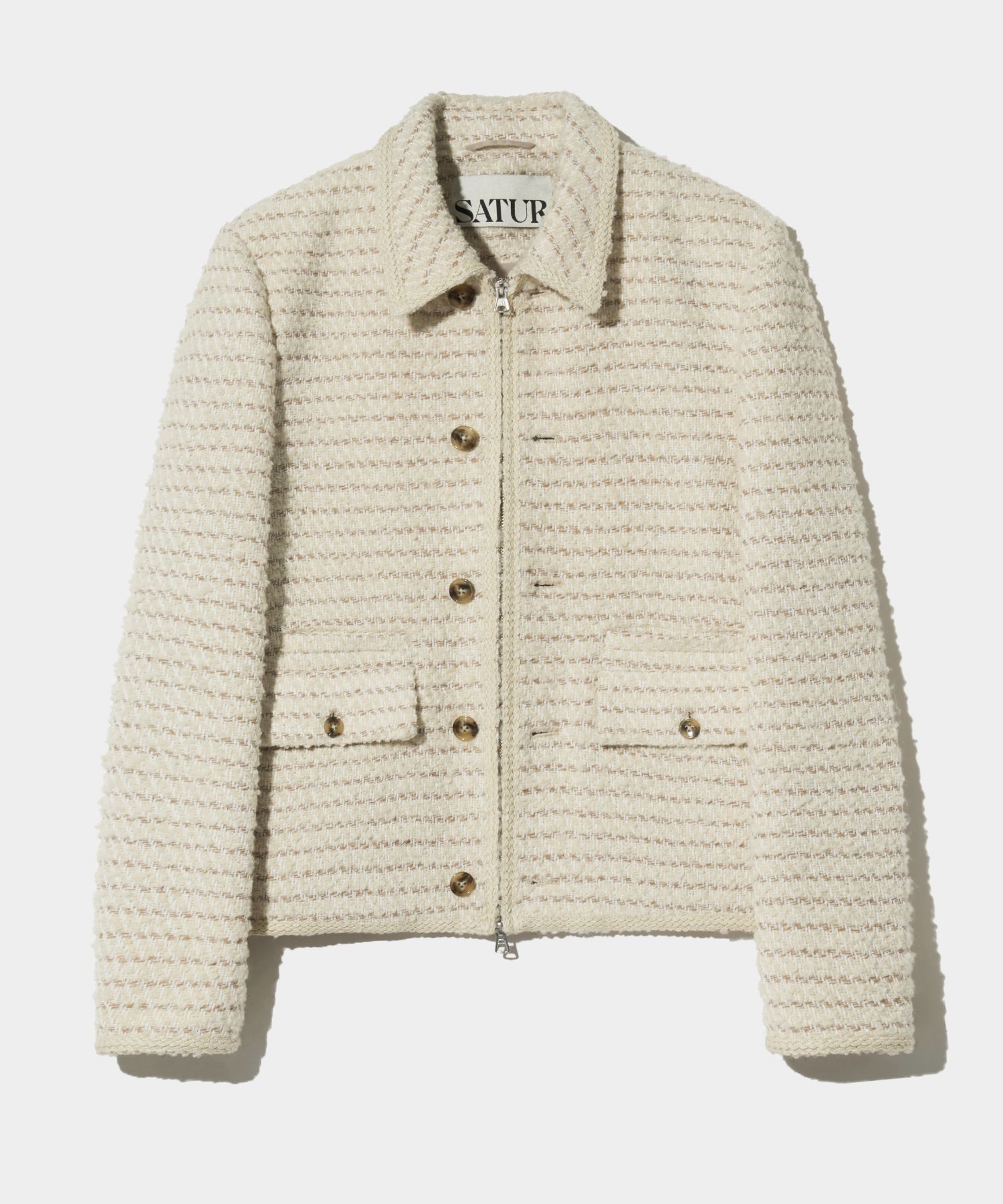 ジャケットその他 SATUR Aachen Wool Blend Collar Tweed Jacket 4FT1322 MUSINSA | SATUR Aachen wool blend collar tweed jacket resort
