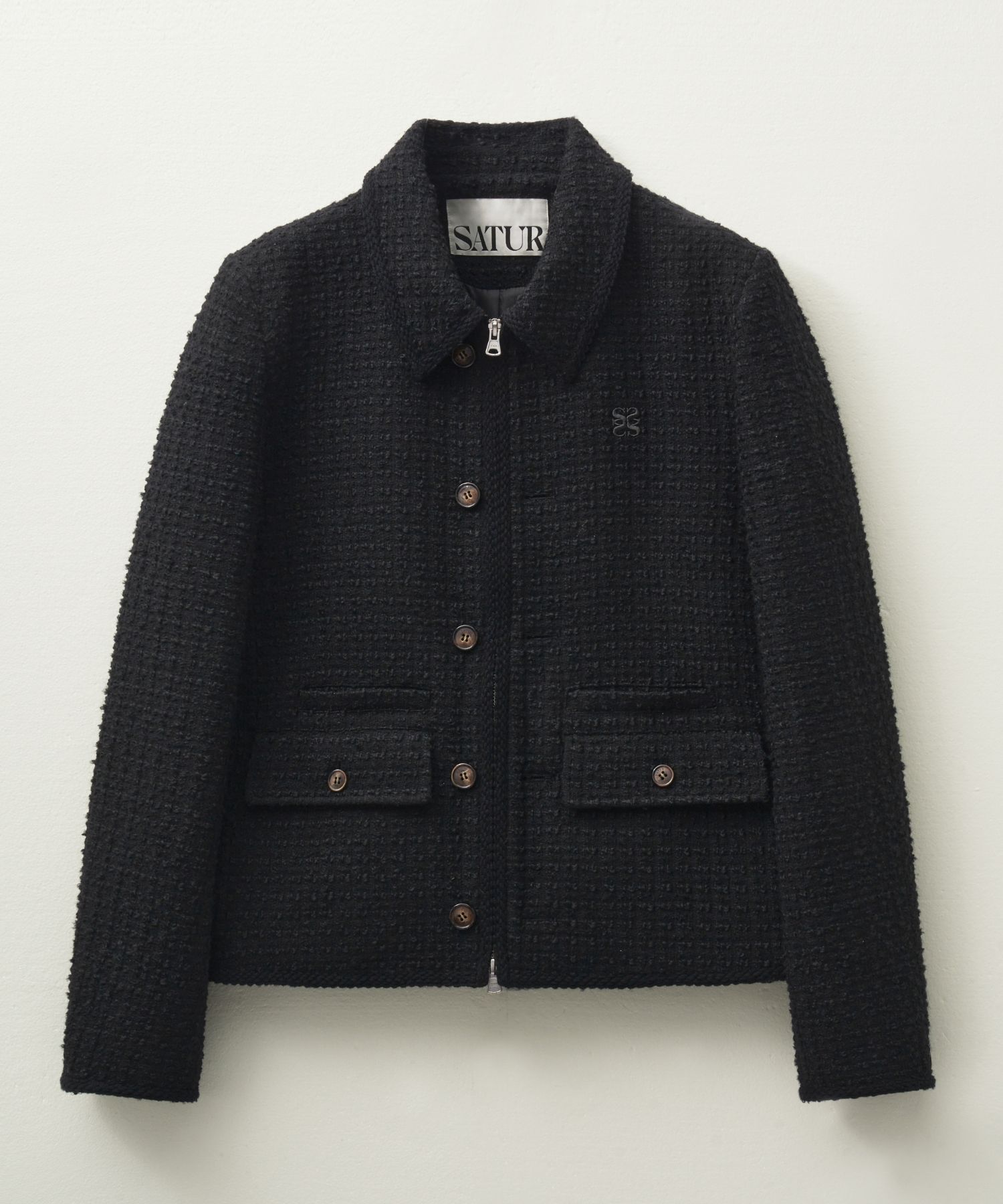 【SATUR】男女兼用 ★ Aachen Wool Blend Collar Tweed Jacket★ MUSINSA | SATUR Aachen wool blend collar tweed jacket resort