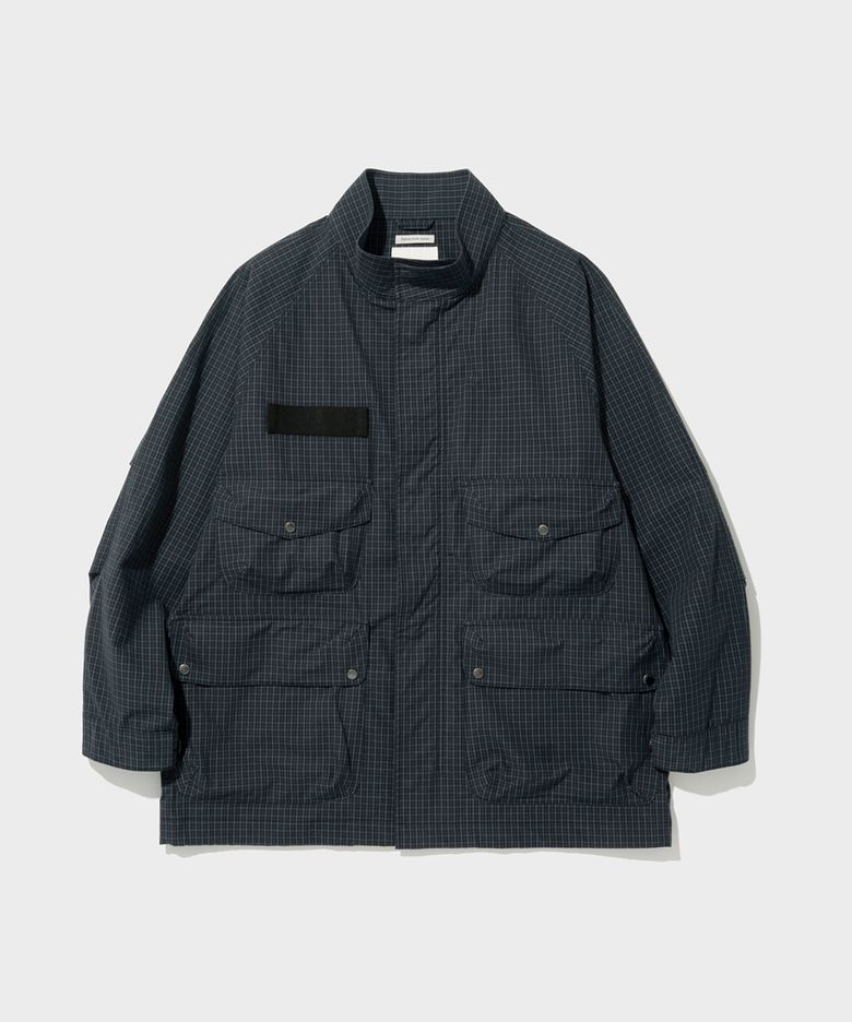 OVERSIZED HUNTING JACKET (CHECK NAVY)