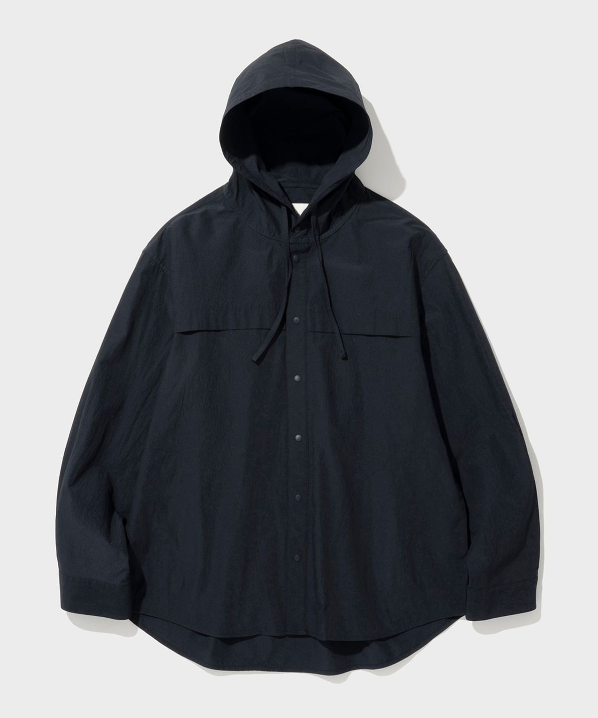 셔터(SHIRTER) SHIRRING HOODED JACKET (NAVY)