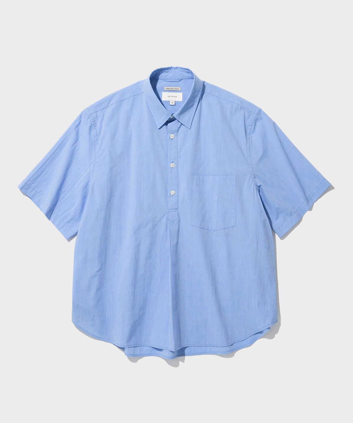 셔터(SHIRTER) SHIRRING PULLOVER HALF SHIRT (SKY BLUE)