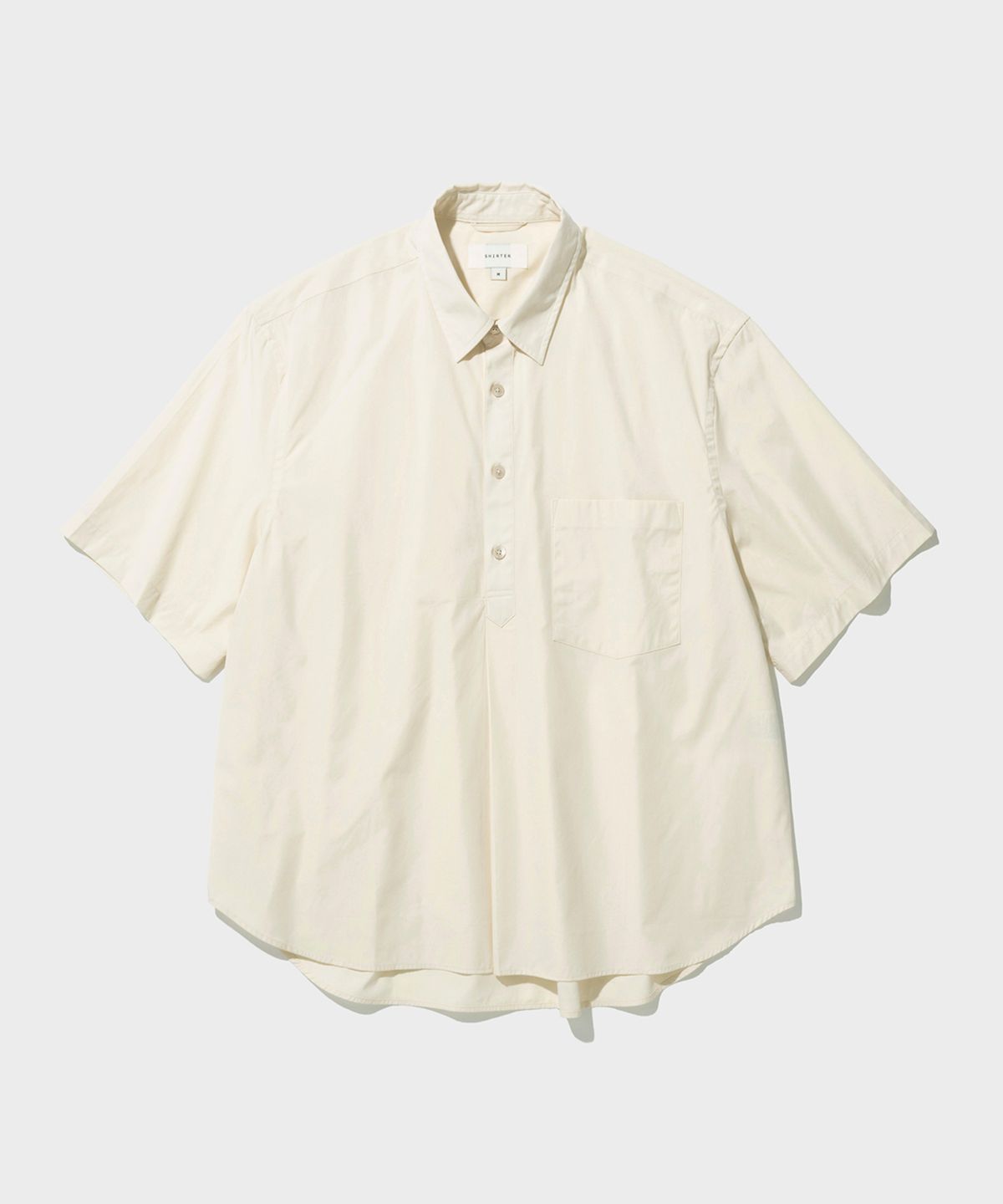 셔터(SHIRTER) SHIRRING PULLOVER HALF SHIRT (BEIGE)