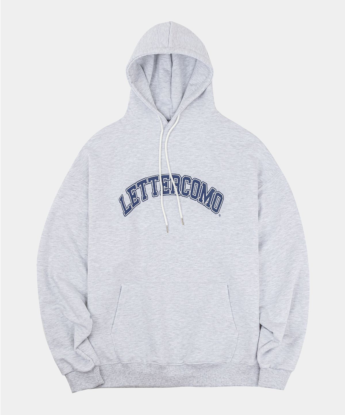 레테르코모(LETTERCOMO) 에센셜 아이엠 스웻 후드티 화이트멜란지