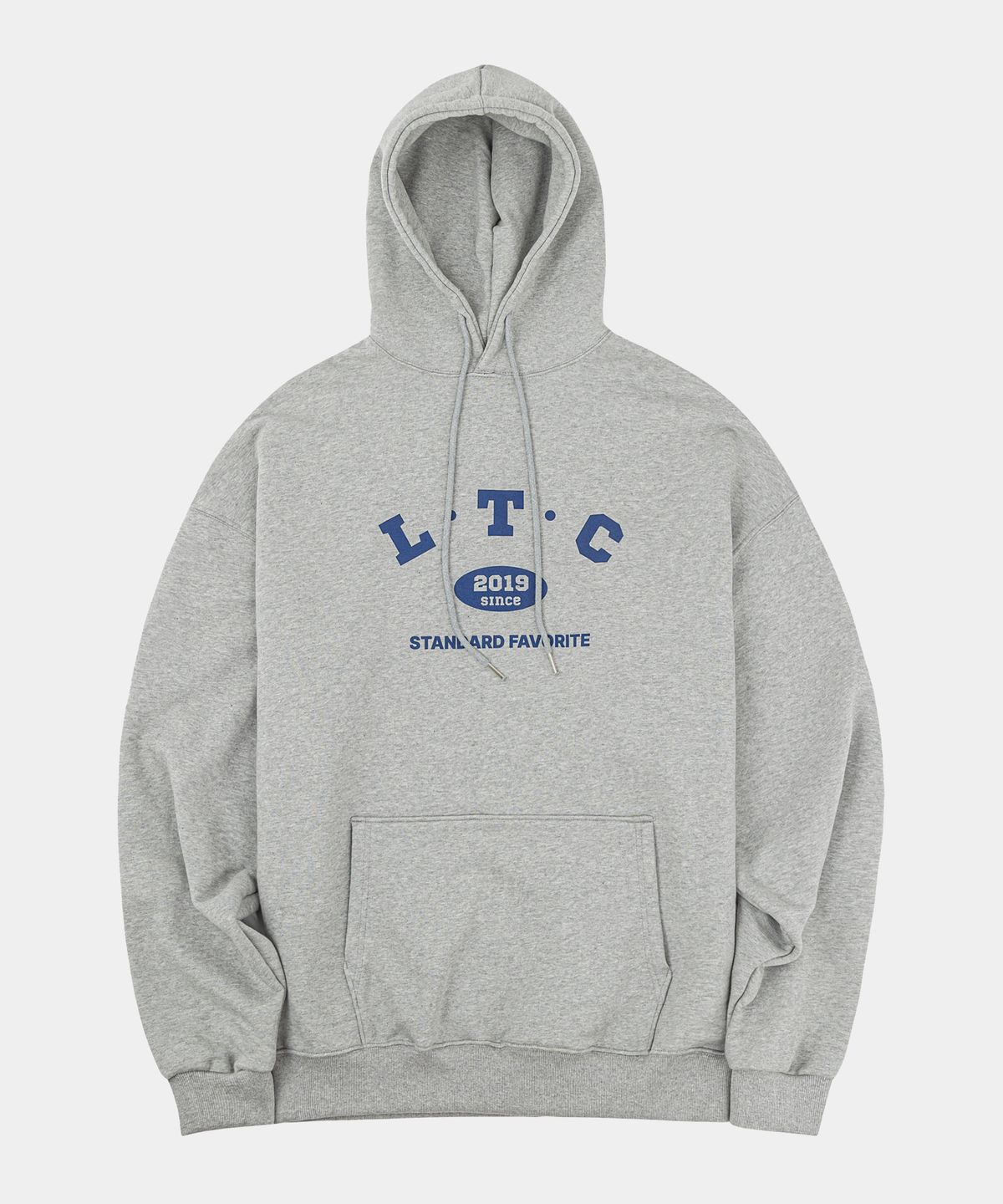레테르코모(LETTERCOMO) 아이엠 오버핏 스웻 후드티 그레이