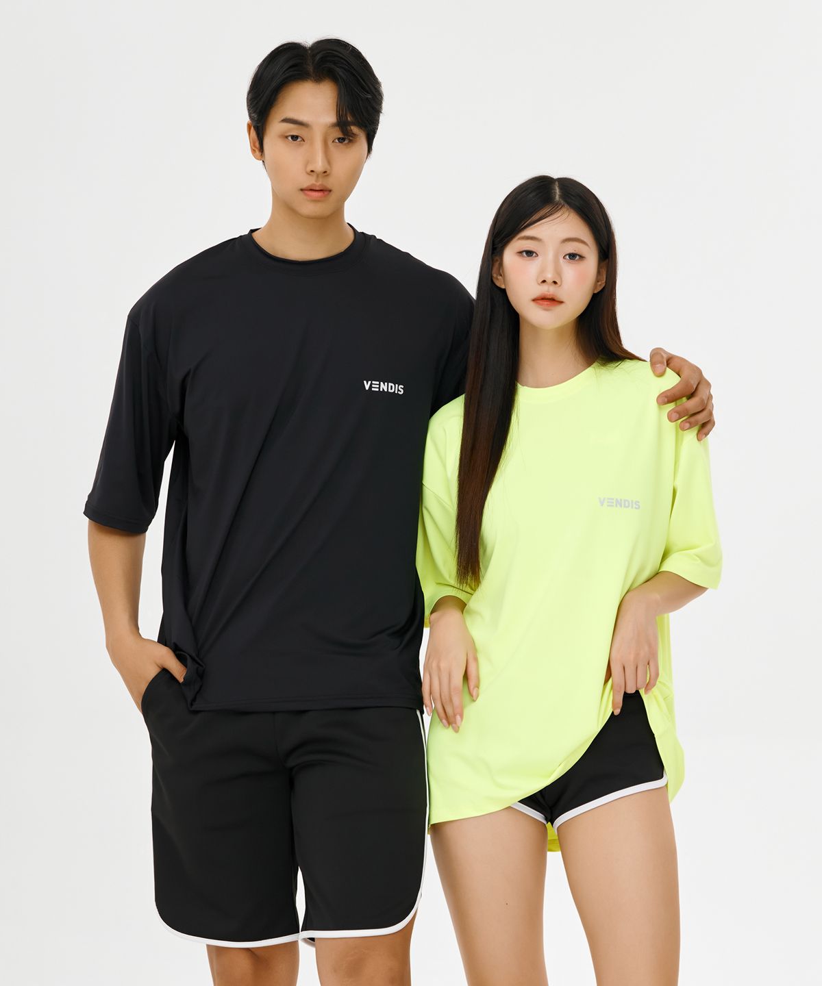 벤디스(VENDIS) 프렌즈 반팔 남녀공용 래쉬가드