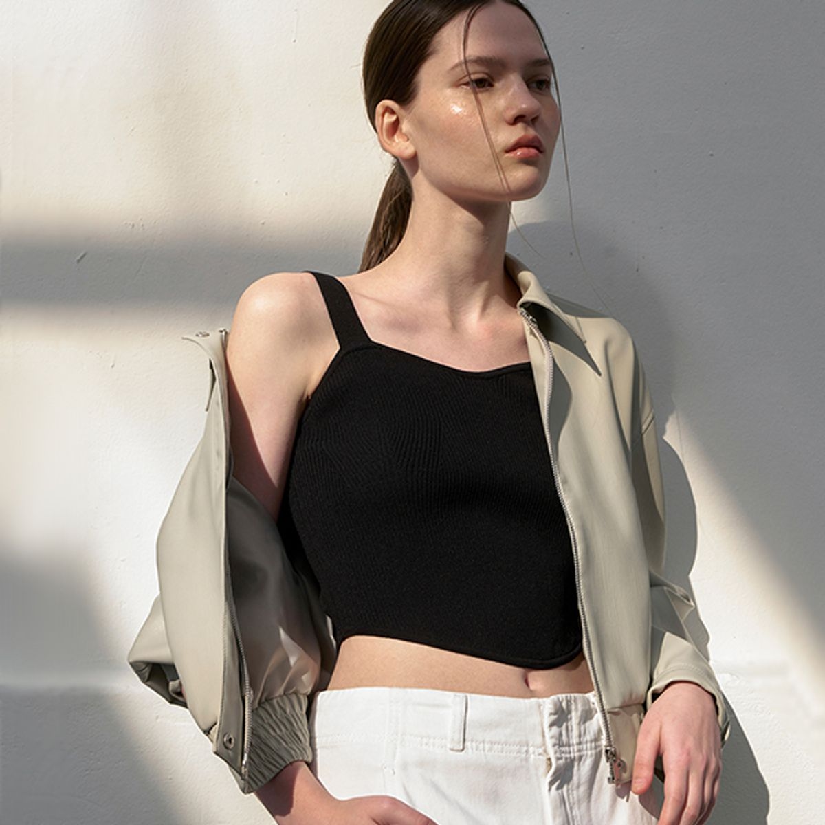 아틀리에 나인(ATELIER NAIN) NOUVELLE SLIM SLEEVELESS KNIT(T-6759)