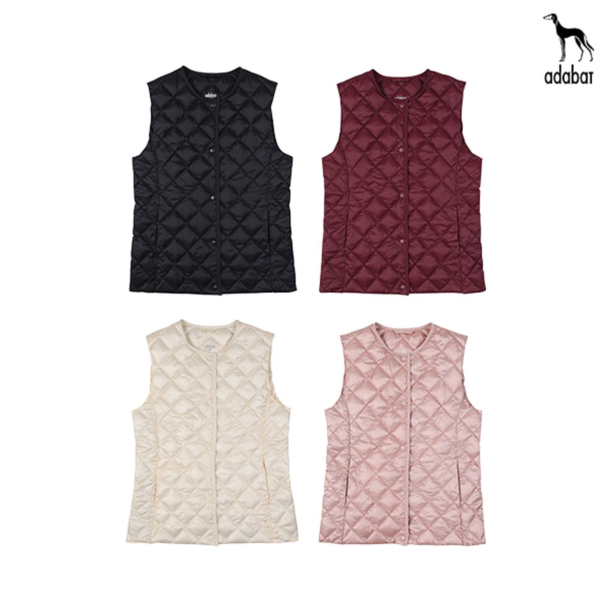 아다바트(ADABAT) 우먼즈 퀼팅 경량베스트 4Color