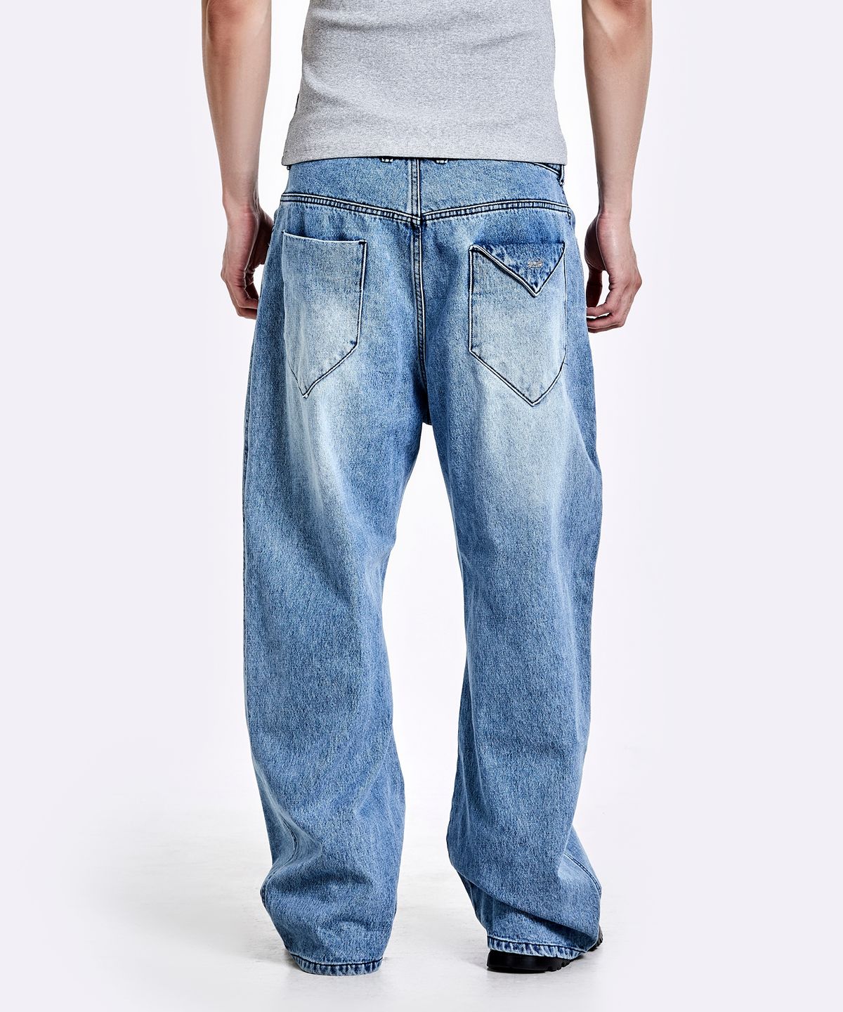 51퍼센트(51PERCENT) Triangle pocket denim pants - Blue