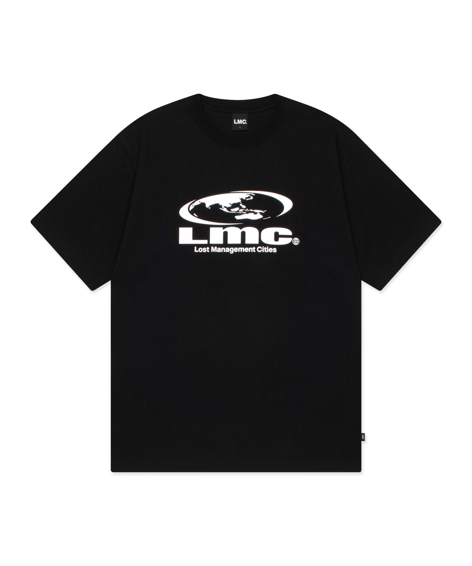 さらに100円引き◆LMC◆TILLDAWN X LMC OVAL GLOBE TEE LMC TILLDAWN X LMC Oval Globe Tee - Black | International Store