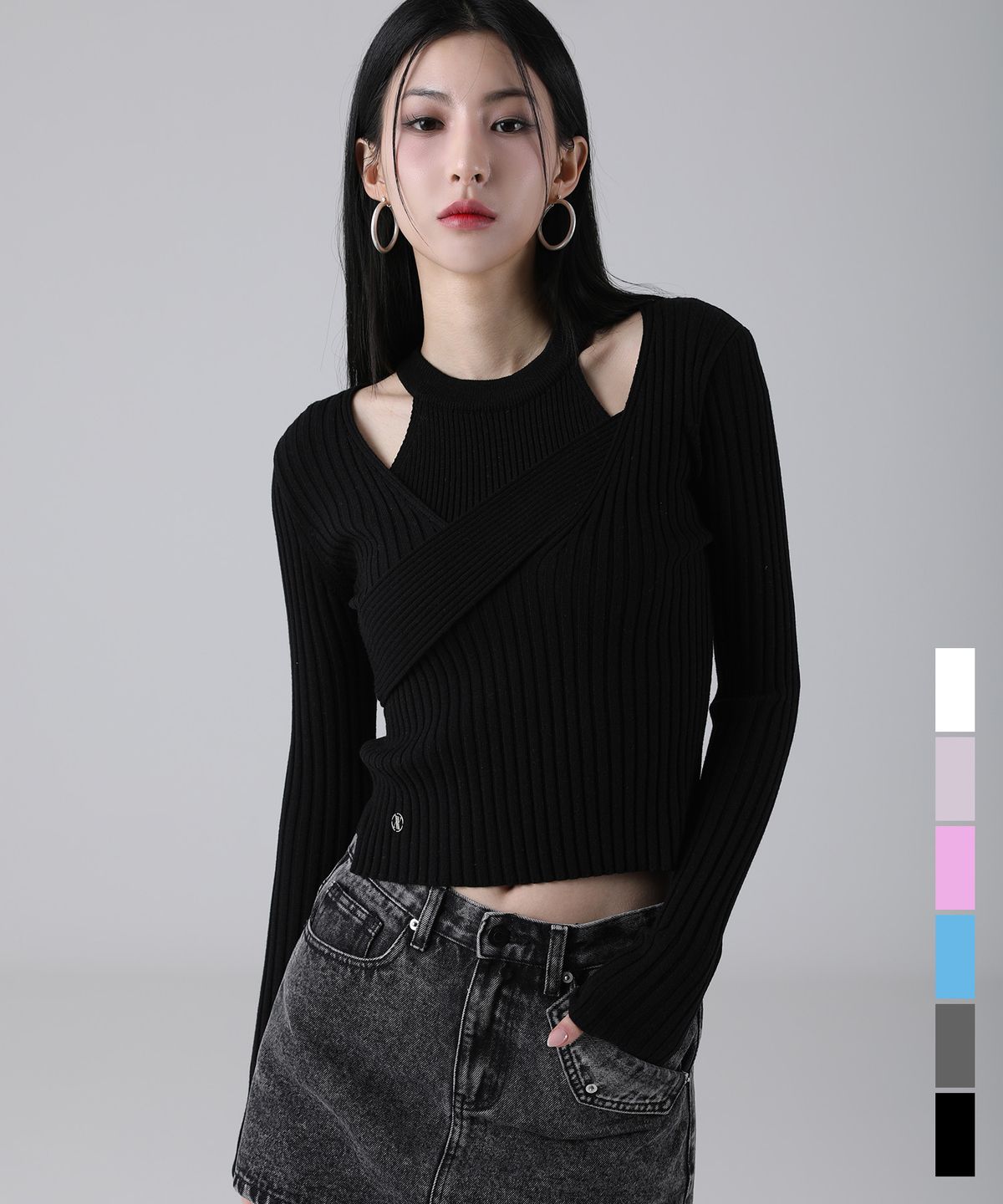 어반드레스(AVANDRESS) Laon Cross V-neck Knit Set - 6COL