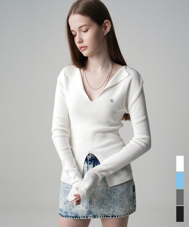 Collar Slit Knit - 4COL